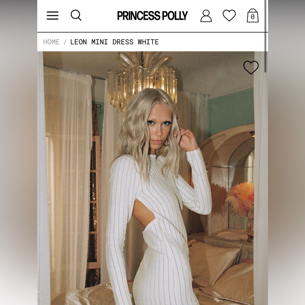 LEON MINI DRESS WHITE PRINCESS POLLY DRESS